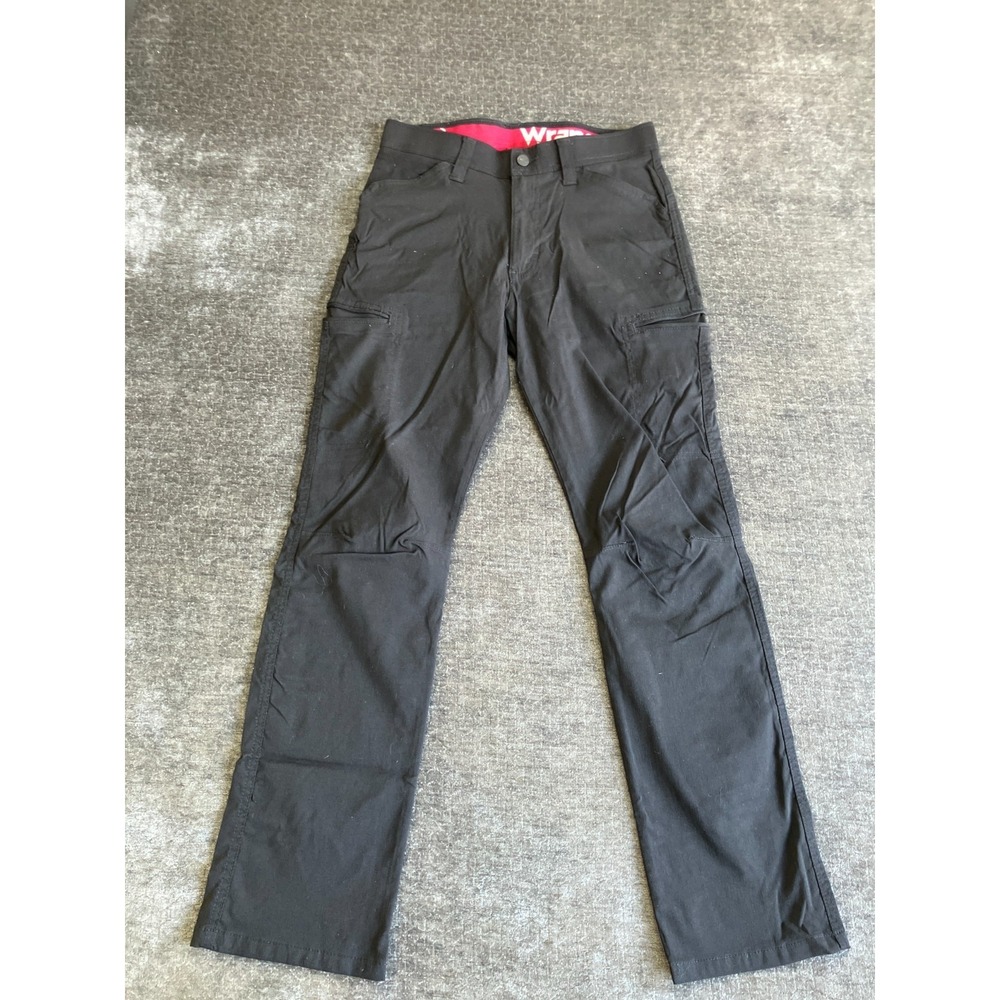 Wrangler Cargo Pants Mens 29x30 Black Stretch Straight Leg Low Rise‎ Outdoor